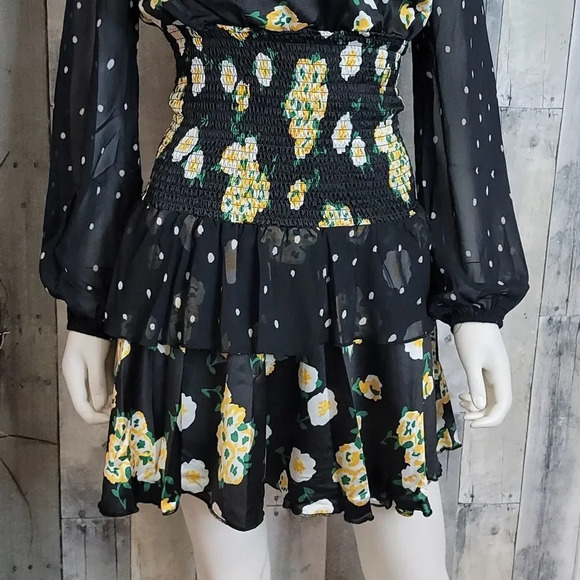 Foxiedox Anemone Smocked Mixed-Print Dress - Picture 4 of 14